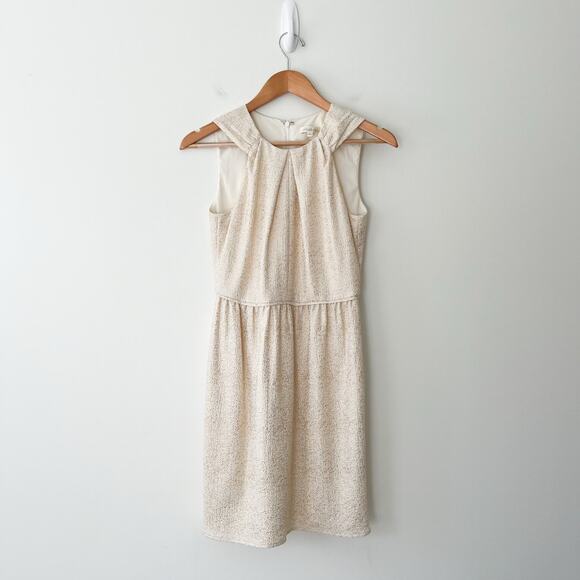 Shoshanna Dresses & Skirts - Shoshana Gold Metallic Sleeveless Mini Cocktail Dress, Size 2
